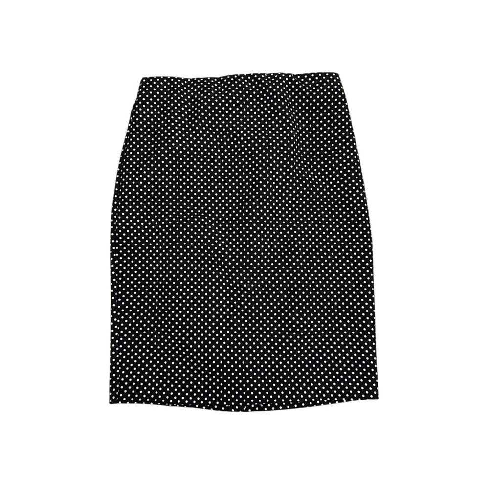 Philosophy Black White Polka Dot Pencil Skirt Above Knee Fitted Size Women's 6